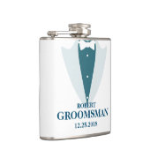 Mannen Tuxedo en Groomsmen Wedding Heupfles (Rechts)