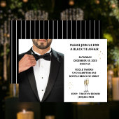 Mannen Tuxedo Zwart Stropdas Feestbal Kaart
