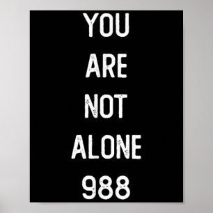 Mannen U bent niet alleen 988, Zelfmoordpreventie  Poster