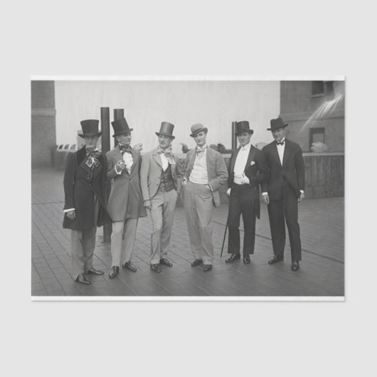  Mannen uit de jaren '20 in topresthatpapier Tissuepapier (Voorkant)