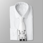 Mannen Urban MMA Skull White Stropdas (Gebonden)
