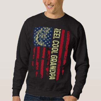Mannen Usa Patriotic Reel Cool Grandpa voor beste  Trui