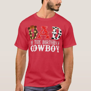 Mannen vader 1e eerste verjaardag Cowboy Westerne  T-shirt