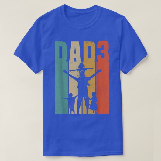 Mannen vader 3Pap 3 vaderdag T-shirt (Design voorkant)