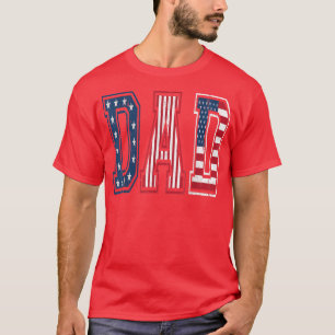 Mannen vader Amerikaanse vlagvaders Dag Cool Patri T-shirt