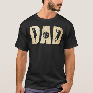 Mannen vader basketbal vaders dag t-shirt