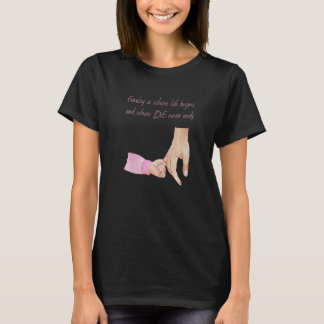 Mannen vader en dochter die handen van een Baby va T-shirt