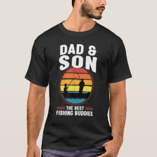 Mannen vader en zoon de beste visserijboeddies vad t-shirt