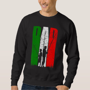 Mannen vader en zoon Vist Trip Angler Italië vlag Trui