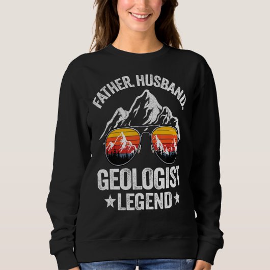 Mannen vader Geoloog Legend Geology Retro Trui (Voorkant)