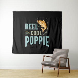 Mannen vader Gift Reel Cool Poppie Wandkleed