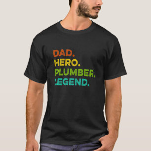 Mannen vader Hero Plumber Legend Mechanic Heating T-shirt