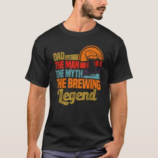 Mannen vader het Man de mythe de brouwerij T-shirt (Voorkant)