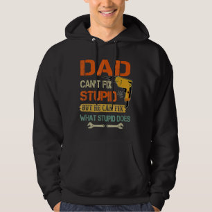 Mannen vader kan geen onstuimige oplossing vinden, hoodie