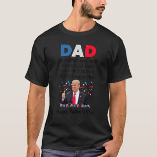 Mannen vader maakt niet uit hoe moeilijk het leven t-shirt