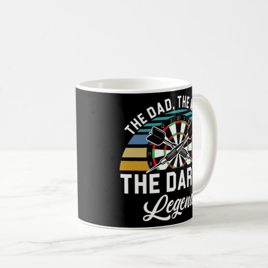 Mannen vader Myth Darts Legend Vader Dart Player Koffiemok (Voorkant rechts)