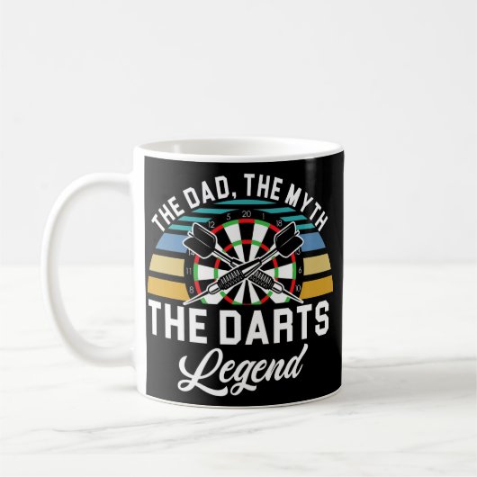 Mannen vader Myth Darts Legend Vader Dart Player Koffiemok (Links)