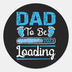 Mannen vader om 2023 te zijn.. ronde sticker