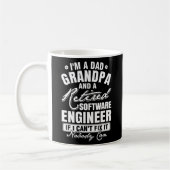 Mannen vader opa en software engineer koffiemok (Links)