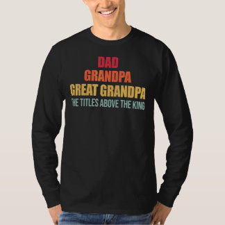 Mannen vader opa overgrootvader opa t-shirt