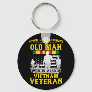 Mannen vader opa Vietnam Veteraan Shirt Mannen Sleutelhanger