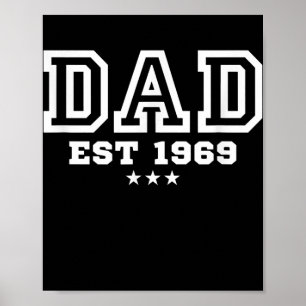 Mannen vader opgericht in 1969 Vaderdag Gift  Poster