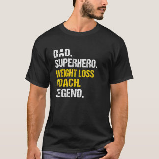 Mannen Vader Superheld Gewichtsverlies Coach Grapp T-shirt