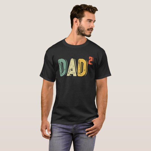 Mannen vader tot 2 Kinderen - 2e man, pap2 T-shirt (Voorkant volledig)