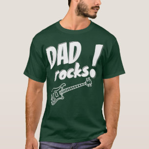 Mannen vader Vaderdag Dad Bass Guitar Rock Musi T-shirt