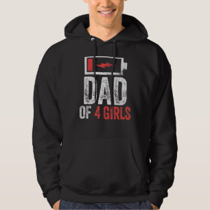 Mannen vader van 4 meisjes van de Vaderdag bi Hoodie
