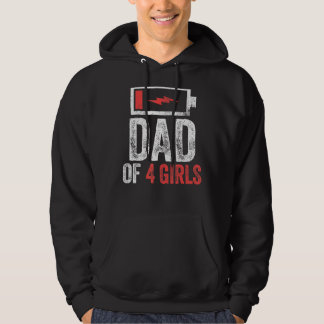 Mannen vader van 4 meisjes van de Vaderdag bi Hoodie