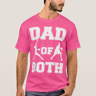 Mannen vader van beide grappige softbal basketbal  t-shirt