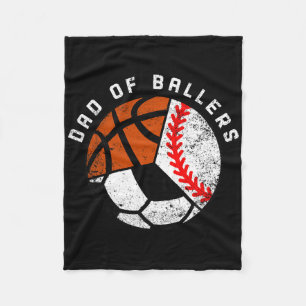 Mannen vader van Byllers Fun Bysebyll Soccer Byske Fleece Deken