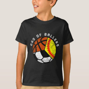 Mannen vader van byllers plezier softbyll voetbal t-shirt