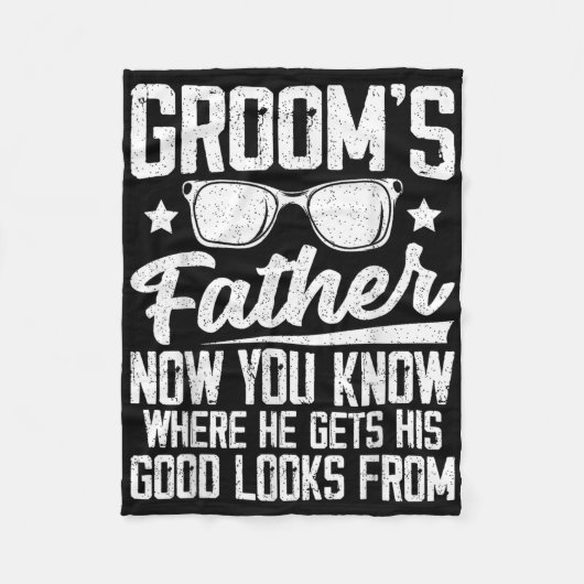 Mannen vader van de bruidegom trouwkostuum bruideg fleece deken (Voorkant)