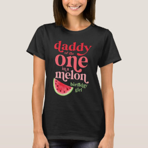Mannen vader van de ene in een Melon Birthday Girl T-shirt