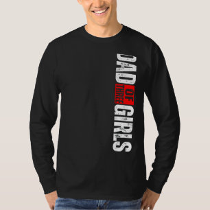 Mannen vader van drie meisjes t-shirt
