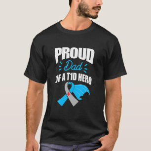Mannen vader van een T1D Hero type 1 diabetes T-shirt