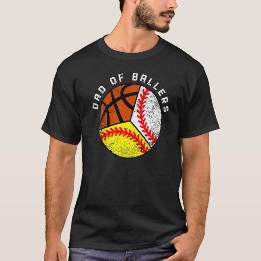 Mannen vader van honkbal-honkbal t-shirt (Voorkant)