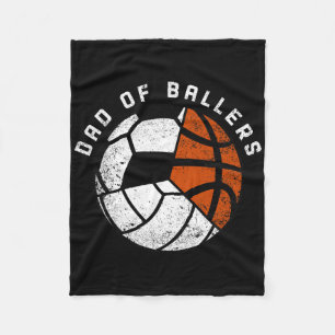 Mannen vader van knuffelaars plezier volleybal voe fleece deken