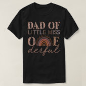Mannen vader van Miss Onederful Eerste Dag B T-shirt (Design voorkant)