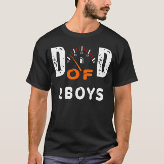 Mannen vader van twee jongens, vader of grootvader t-shirt