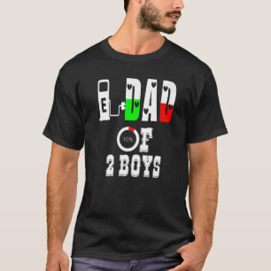 Mannen vader van twee jongens, vader of grootvader t-shirt