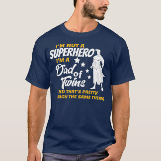 Mannen vader van tweelingen grappig cadeau voor tw t-shirt
