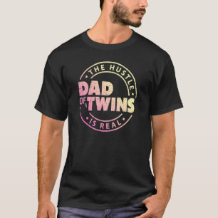 Mannen vader van tweelingen nieuwe vader om moe te t-shirt
