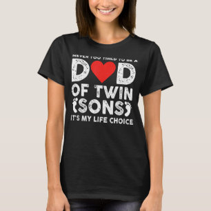 Mannen vader van tweelingzons Het is mijn levenske T-shirt