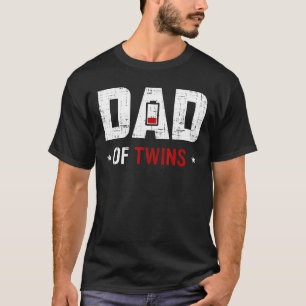 Mannen vader van Twins Fathers Day Funny T-shirt