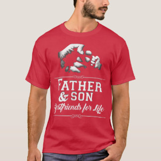 Mannen vader Zoon Friends Fist Bump T Pap Fathers T-shirt
