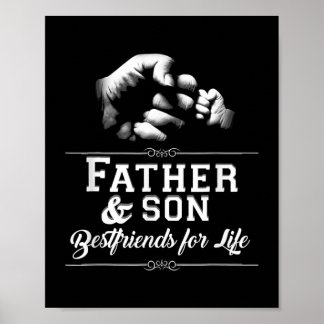 Mannen vader Zoon Vrienden vuistslag pap vaders va Poster