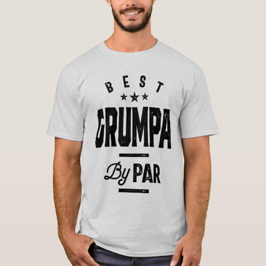 Mannen Vaderdag Best Grumpa van Par Funny Golf T-shirt (Voorkant)